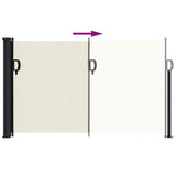 Retractable Side Awning Cream 120x500 cm - 45-Degree Angle