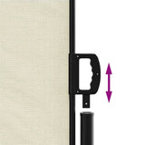 Retractable Side Awning Cream 120x500 cm