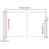 Retractable Side Awning Cream 120x500 cm - Extra Image
