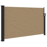Retractable Side Awning Taupe 120x500 cm - Front View