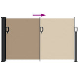 Retractable Side Awning Taupe 120x500 cm