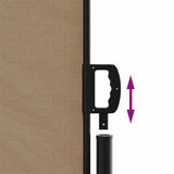 Retractable Side Awning Taupe 120x500 cm - Rear View