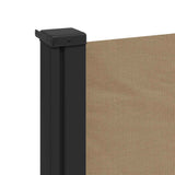 Retractable Side Awning Taupe 120x500 cm - Close-Up Angle