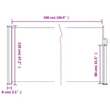 Retractable Side Awning Taupe 120x500 cm - Extra Image
