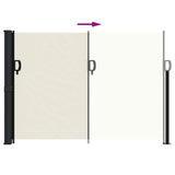 Retractable Side Awning Cream 140x500 cm - 45-Degree Angle