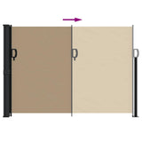 Retractable Side Awning Taupe 140x500 cm - 45-Degree Angle