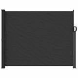 Retractable Side Awning Black 160x500 cm - Side View