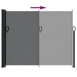 Retractable Side Awning Black 160x500 cm