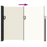 Retractable Side Awning Cream 160x500 cm - 45-Degree Angle