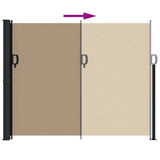 Retractable Side Awning Taupe 160x500 cm - 45-Degree Angle