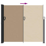 Retractable Side Awning Taupe 180x500 cm - 45-Degree Angle