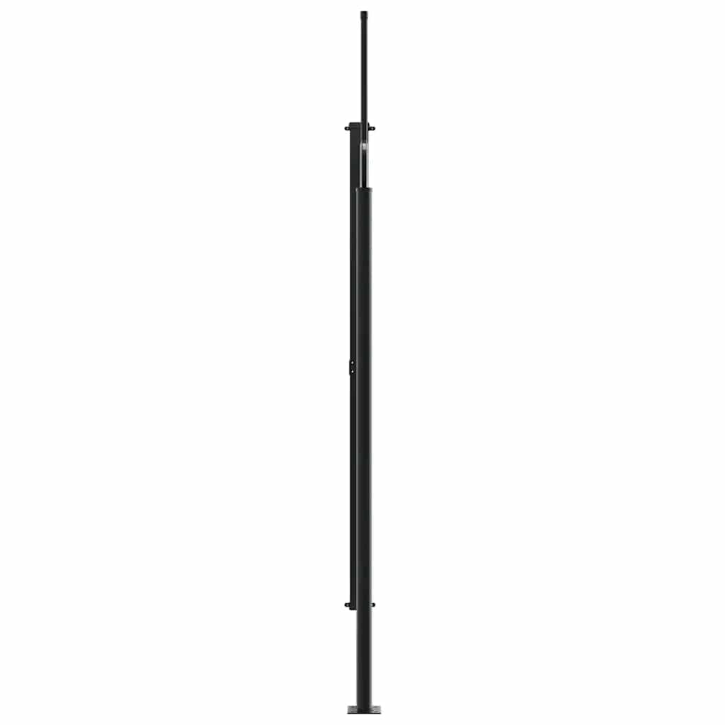 Retractable Side Awning Black 200x500 cm