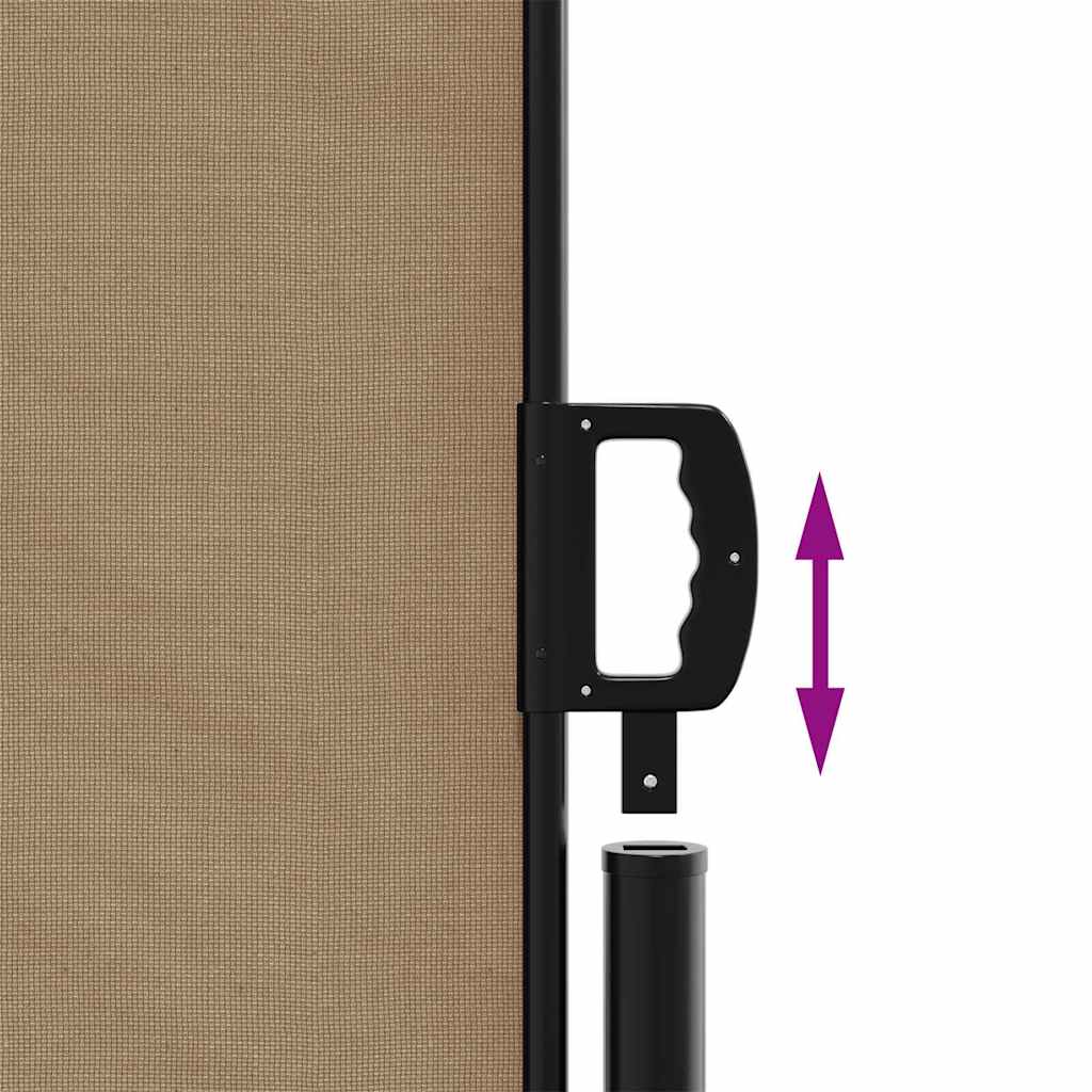 Retractable Side Awning Taupe 200x500 cm