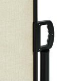 Retractable Side Awning Cream 220x500 cm - Low Angle