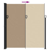 Retractable Side Awning Taupe 220x500 cm - 45-Degree Angle