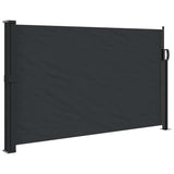 Retractable Side Awning Black 120x600 cm - Front View