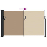 Retractable Side Awning Taupe 120x600 cm