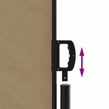 Retractable Side Awning Taupe 120x600 cm - Rear View