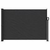Retractable Side Awning Black 140x600 cm - Side View