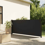 Retractable Side Awning Black 140x600 cm