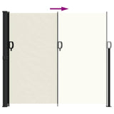 Retractable Side Awning Cream180x600 cm - 45-Degree Angle