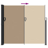 Retractable Side Awning Taupe 180x600 cm - 45-Degree Angle