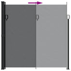 Retractable Side Awning Black 200x600 cm