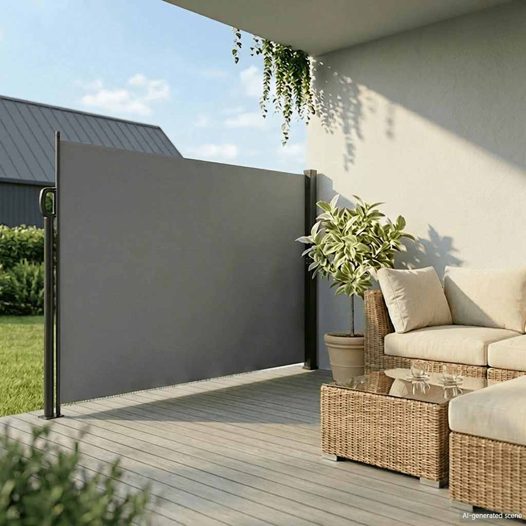 Retractable Side Awning Anthracite 200x600 cm