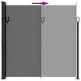 Retractable Side Awning Black 220x600 cm