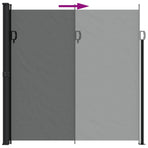 Retractable Side Awning Black 220x600 cm
