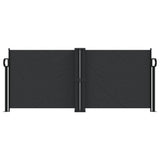 Retractable Side Awning Black 100x1000 cm - Side View