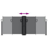 Retractable Side Awning Black 100x1000 cm