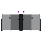 Retractable Side Awning Black 100x1000 cm