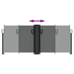 Retractable Side Awning Anthracite 100x1000 cm
