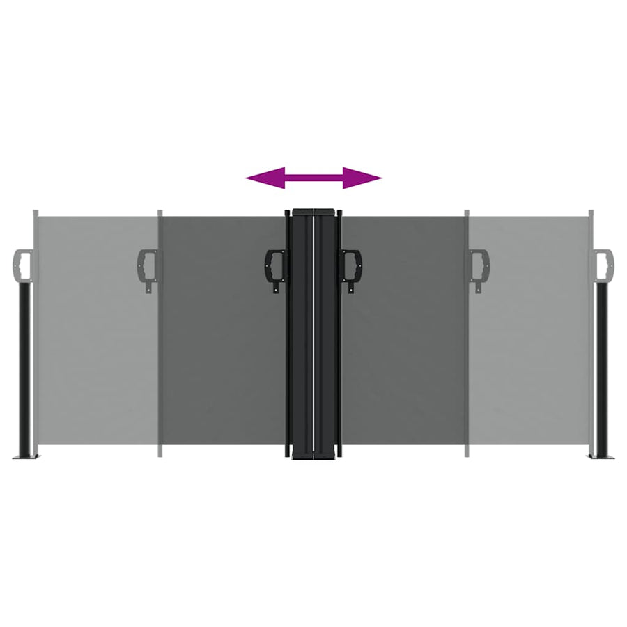 Retractable Side Awning Anthracite 100x1000 cm
