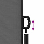 Retractable Side Awning Anthracite 100x1000 cm