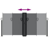 Retractable Side Awning Black 120x1000 cm