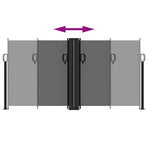 Retractable Side Awning Black 120x1000 cm