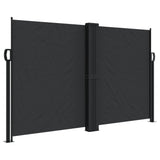 Retractable Side Awning Black 140x1000 cm - Front View