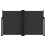 Retractable Side Awning Black 140x1000 cm - Side View