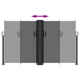 Retractable Side Awning Black 140x1000 cm
