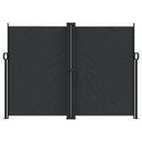 Retractable Side Awning Black 180x1000 cm - Side View