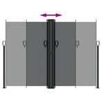 Retractable Side Awning Black 180x1000 cm