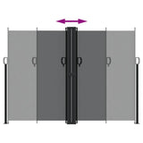 Retractable Side Awning Black 180x1000 cm - 45-Degree Angle