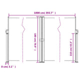 Retractable Side Awning Anthracite 180x1000 cm - Extra Image