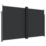 Retractable Side Awning Black 200x1000 cm - Front View