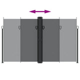 Retractable Side Awning Black 200x1000 cm