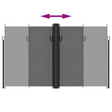 Retractable Side Awning Anthracite 200x1000 cm - 45-Degree Angle