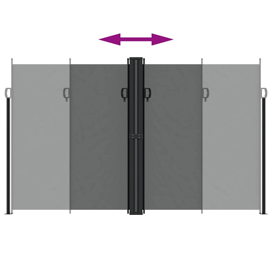 Retractable Side Awning Anthracite 200x1000 cm