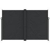 Retractable Side Awning Black 220x1000 cm